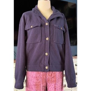 Anthropologie Daily Practice Fleece Bomber Jacket XS